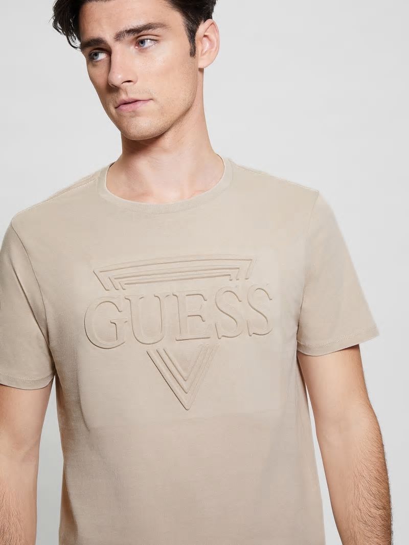 Guess Eco Embossed Logo Tee - Nomad