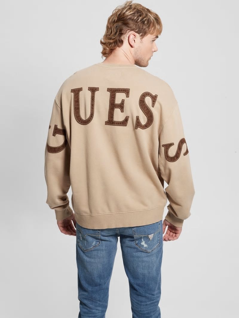 Guess Finch Vintage Logo Sweatshirt - Mountain Honey Multi