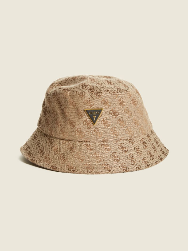 Guess Vezzola Logo Bucket Hat - Beige Overflow