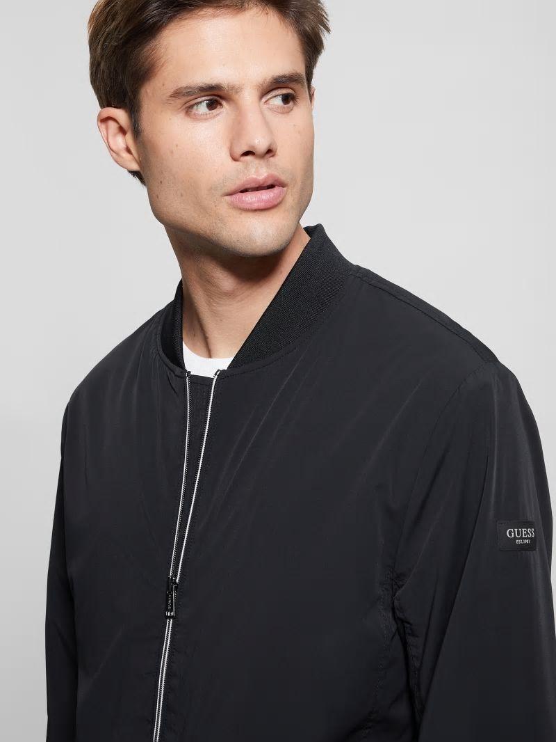 Guess Tech-Stretch Flight Jacket - Black