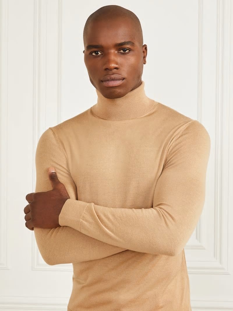 Guess Merino Wool Turtleneck Sweater - Toasted Taupe