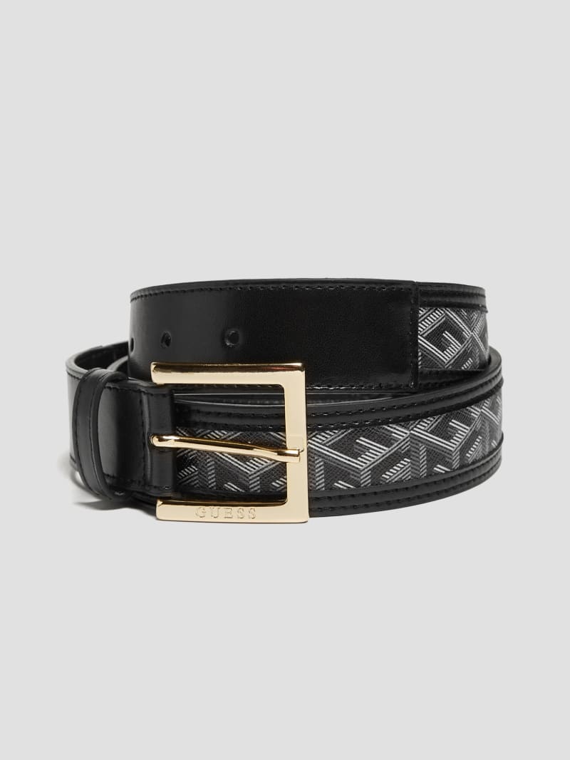 Guess Hallie G Cube Belt - Black Floral Print