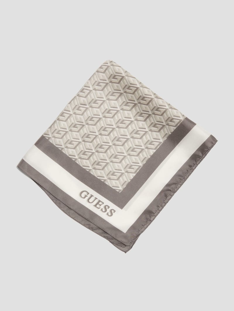 Guess G Cube Silk Scarf - Steel