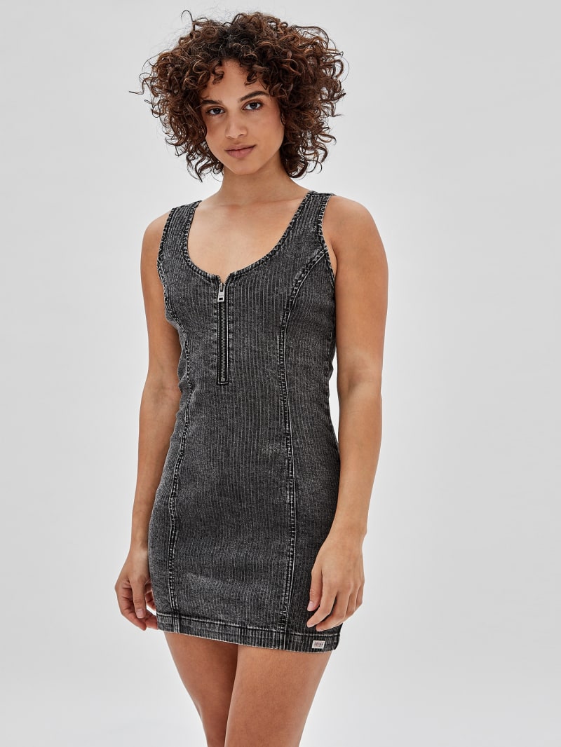 Guess GUESS Originals Zip Dress - Light Blk Wash