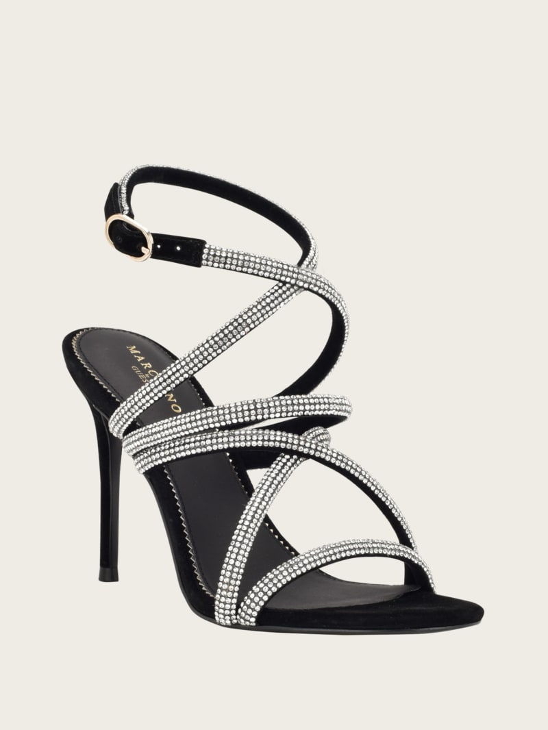 Guess Kentas Strappy Sandal - Blk Suede