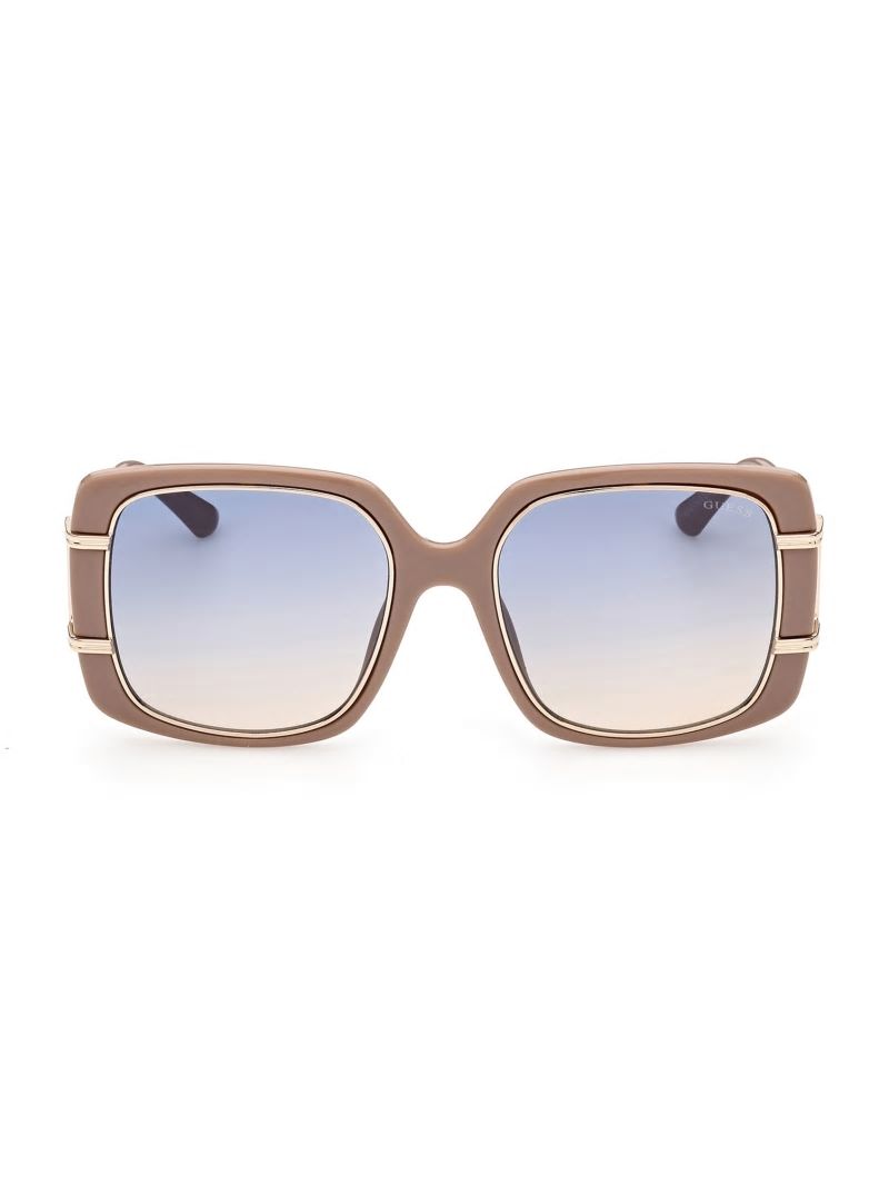 Guess Oversized Square Sunglasses - Nude