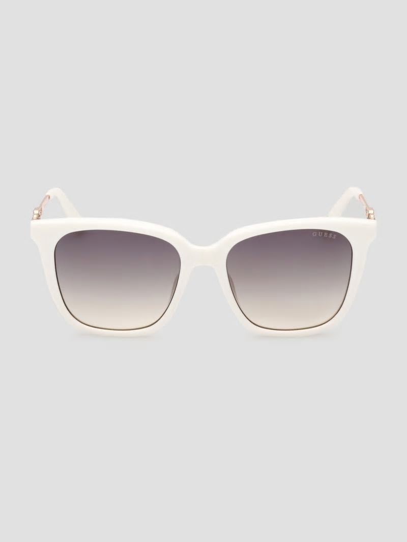 Guess Plastic Square G Sunglasses - White