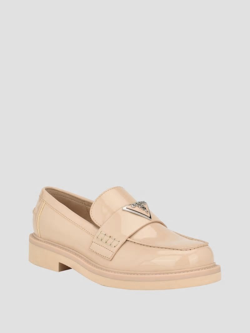 Guess Shatha Triangle Loafers - Light Natural 110