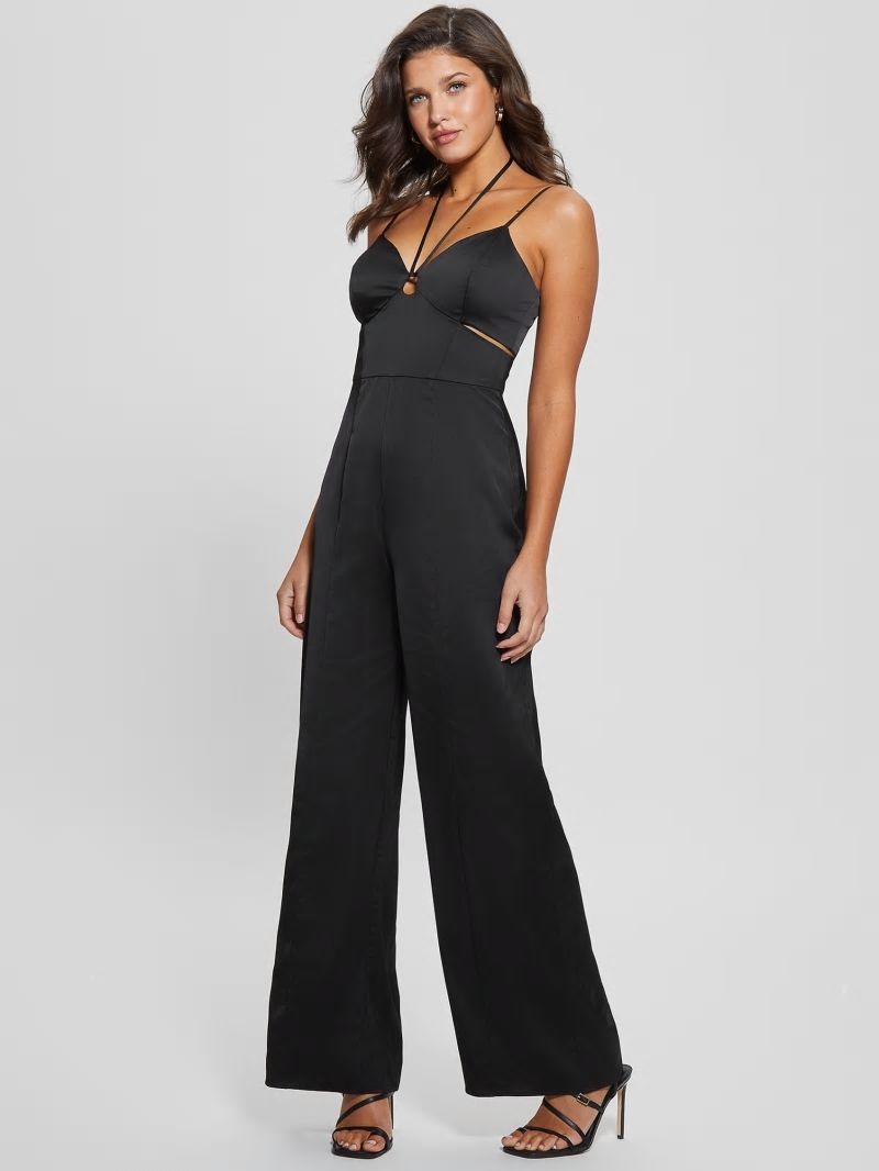 Guess Eco Remi Satin Jumpsuit - Black