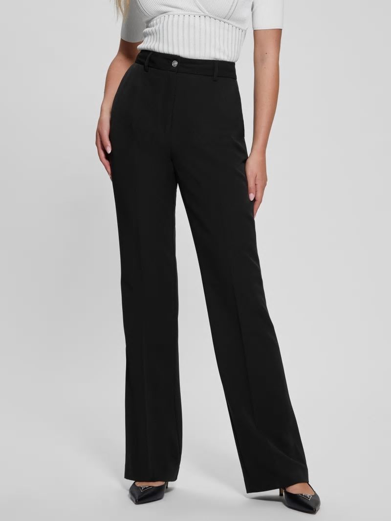 Guess Eco Carla Straight Pants - Black