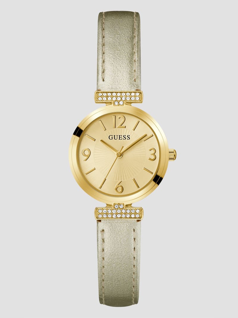 Guess Array Gold-Tone Metallic Watch - Gold