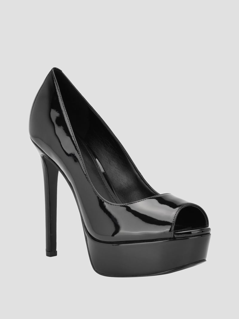 Guess Cacei Peep-Toe Stiletto Heels - Black 001