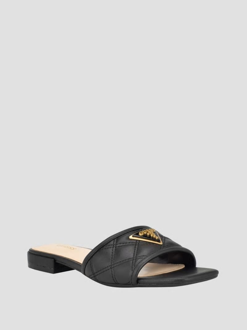 Guess Tameli Icon Slide Sandals - Black 001