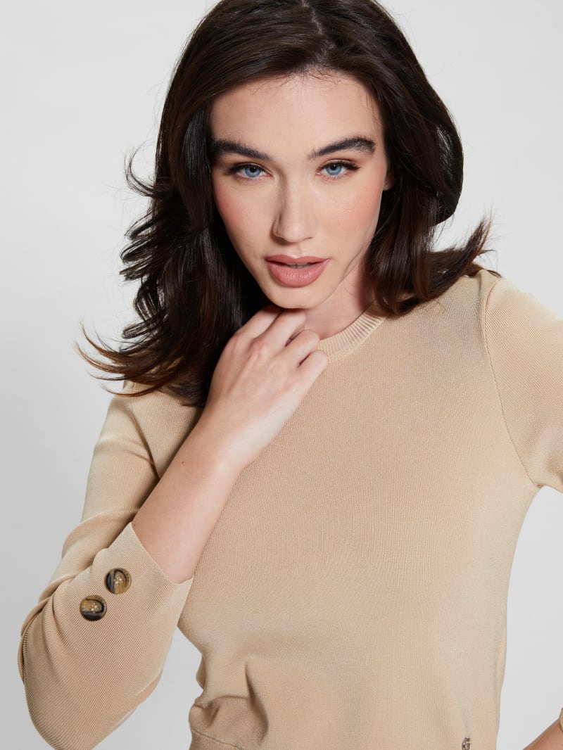 Guess Sophie Sweater Top - Foamy Taupe