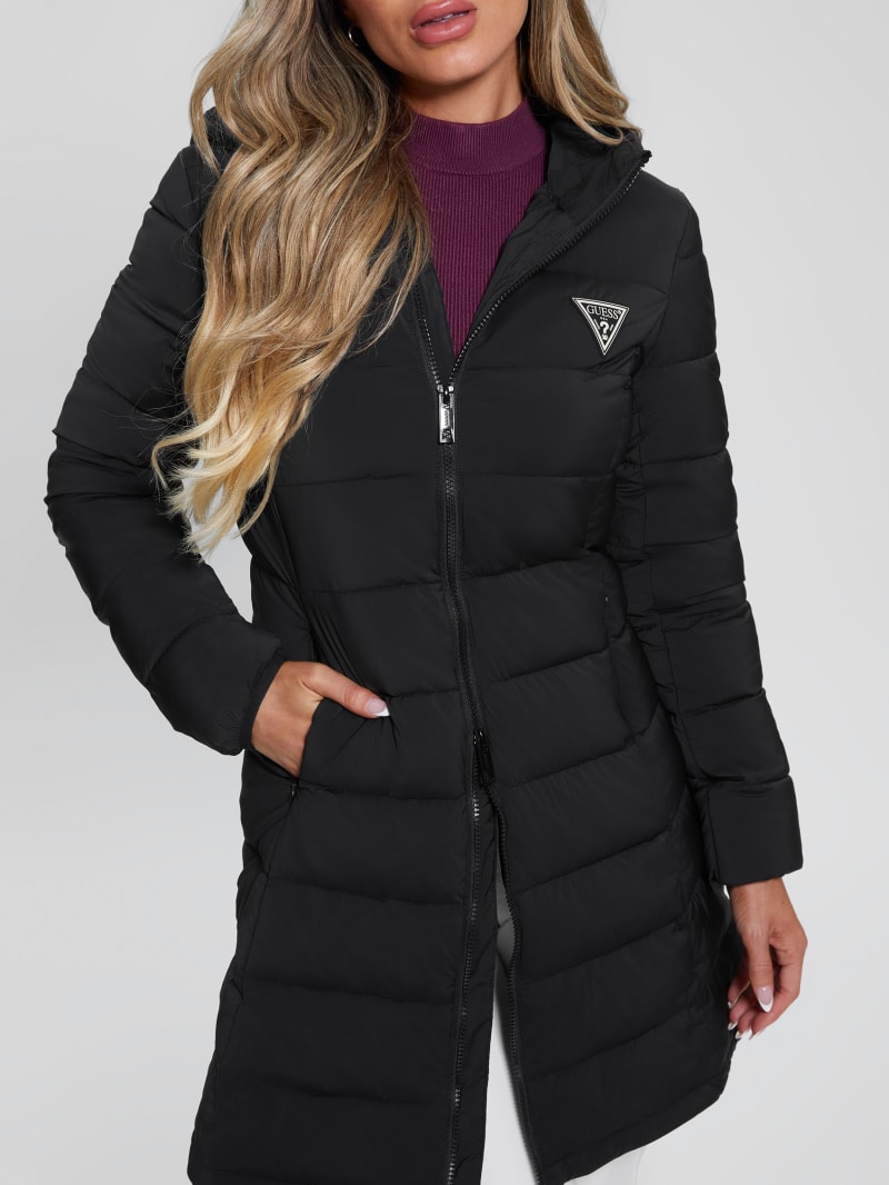 Guess Aleta Long Puffer Jacket - Black