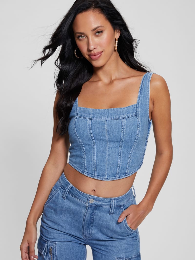 Guess Neil Denim Bustier - June Lake