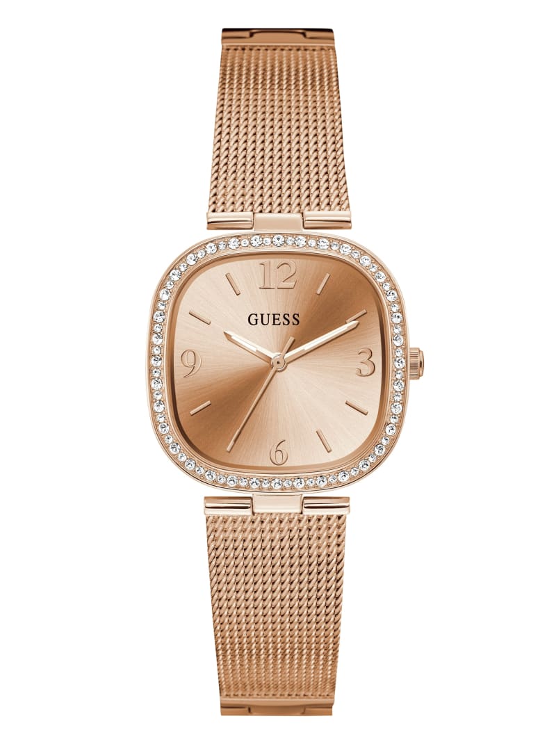 Guess Rose Gold-Tone Mesh Analog Watch - Rose Gold