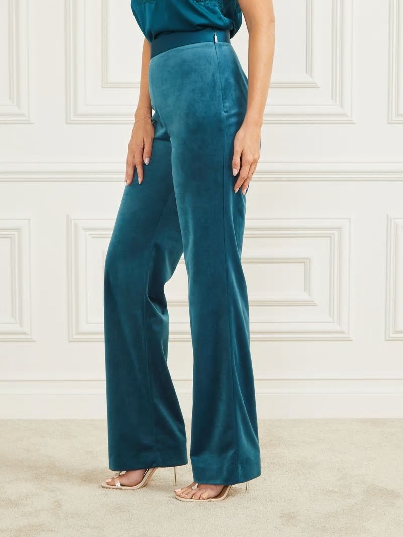 Guess Lilli Velvet Pant - Blue Opal