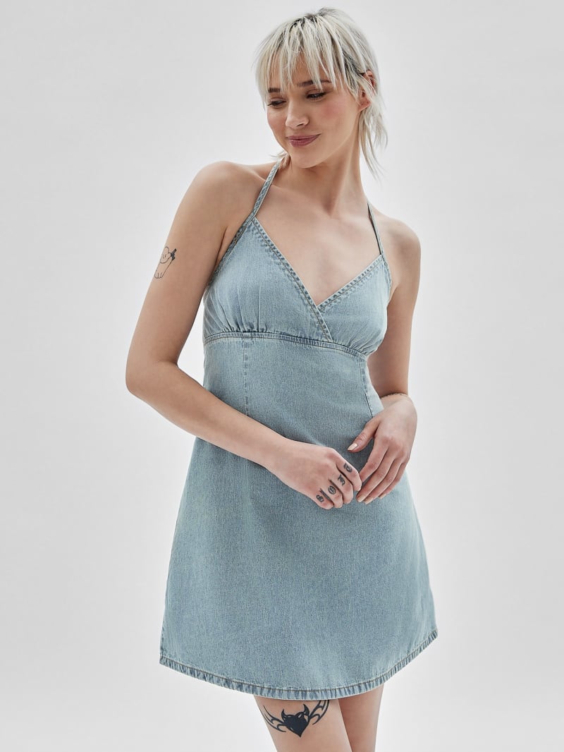 Guess GUESS Originals Vintage Denim Dress - Go Smoked Lt Wash