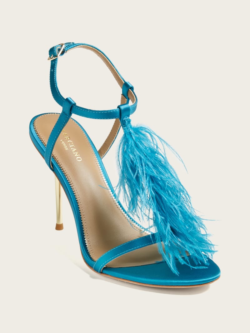 Guess Reyon Feather Satin Heel - Blue Opal