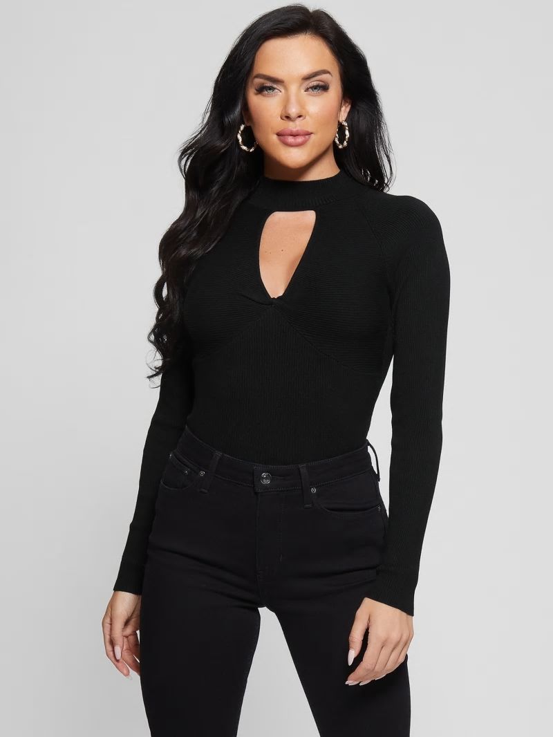 Guess Eco Rubie Cutout Sweater - Black