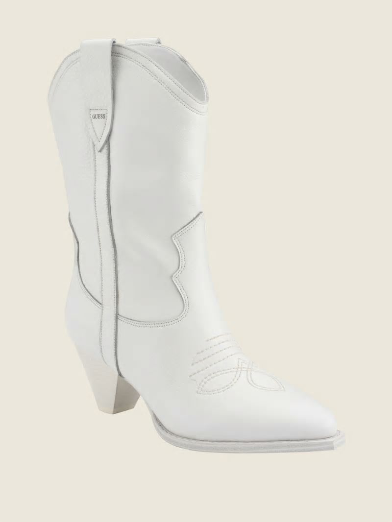 Guess Odilia Cowboy Boots - Panna