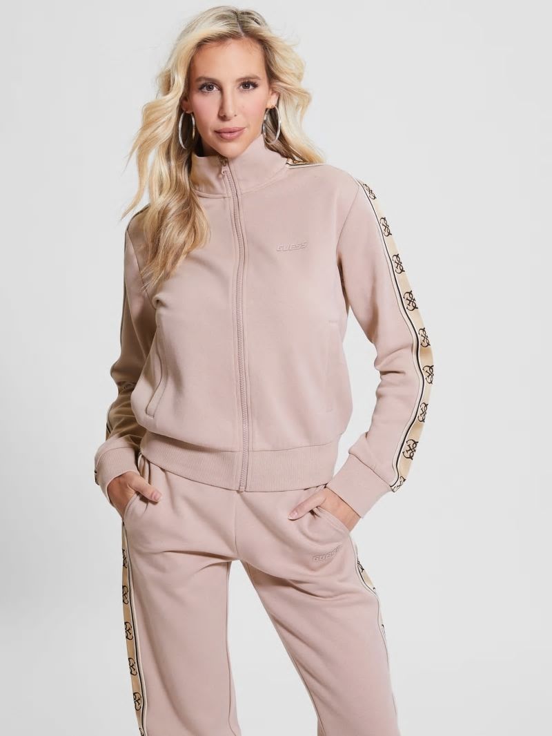 Guess Eco Britney Full-Zip Sweatshirt - Posh Taupe