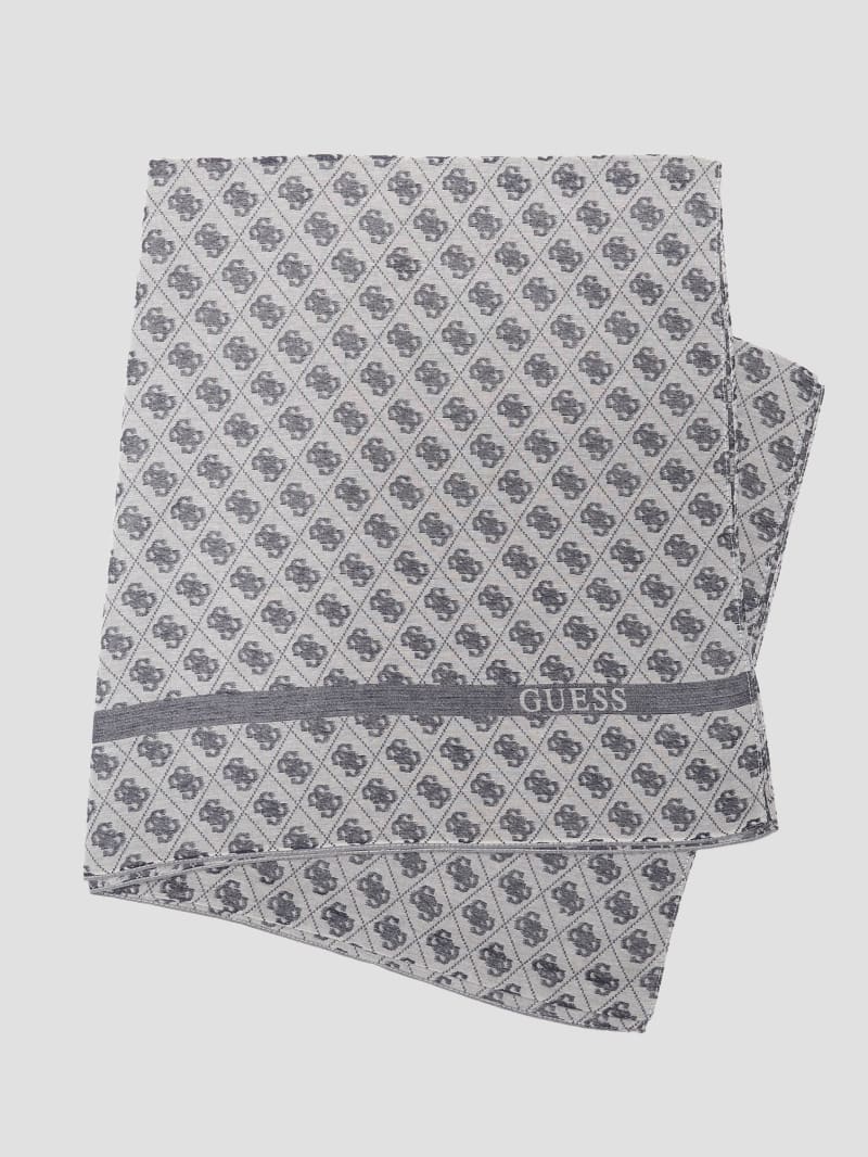 Guess Izzy Quattro G Jacquard Monogram Scarf - Ivory/Blue