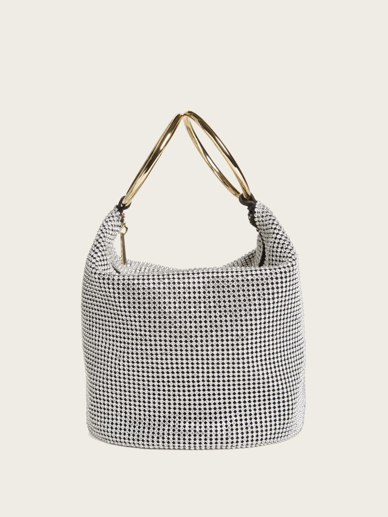 Guess Crystal Mesh Bag - Silver/Gold