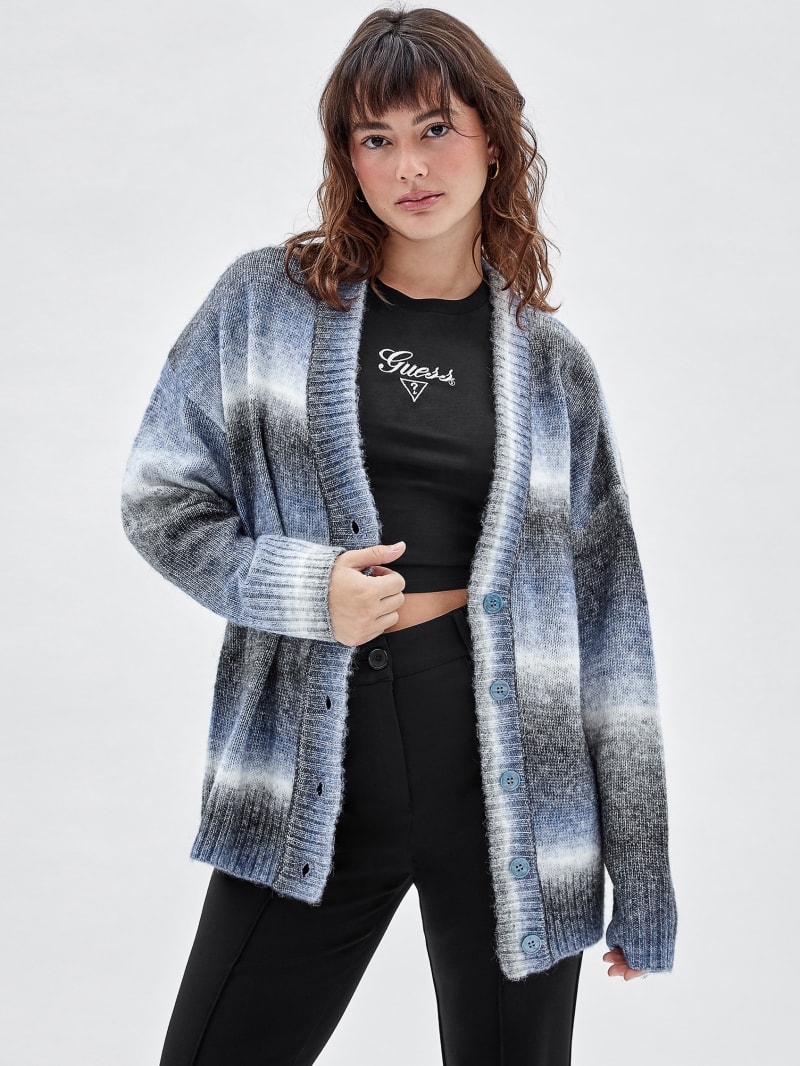 Guess GUESS Originals Oversized Knit Cardigan - Bright Zaffre Multi