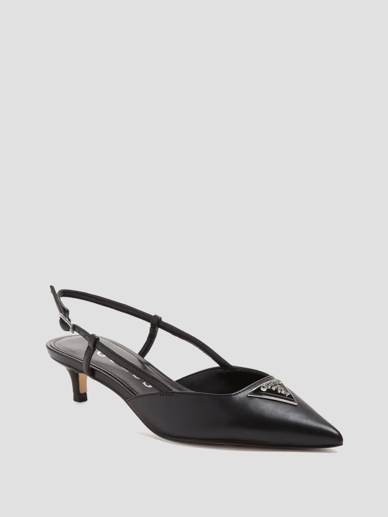 Guess Jesson Triangle Kitten Heels - Black 001