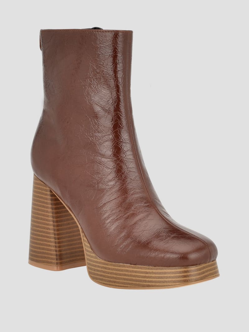 Guess Danca Platform Booties - Medium Brown